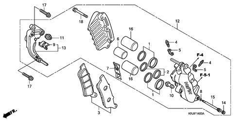  Calibro Freno Anteriore (fes1253-5)(fes1503-5)