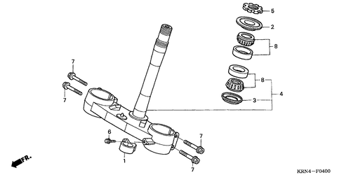  Lenkschaft (crf250r4/ 5/ 6/ 7)