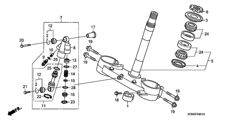  Tige De Direction (crf250r8/ 9)/ Amortis. Direction