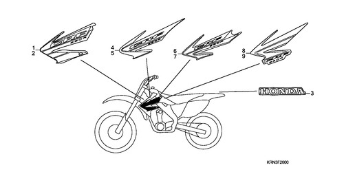  Marke (crf250r4/ 5/ 6/ 7)