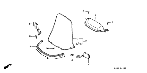 Instrumentenblende/ Wind Screen