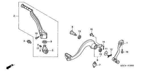  Pedal/ Kick Starter Arm