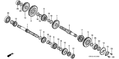  Getriebe (crf80f)