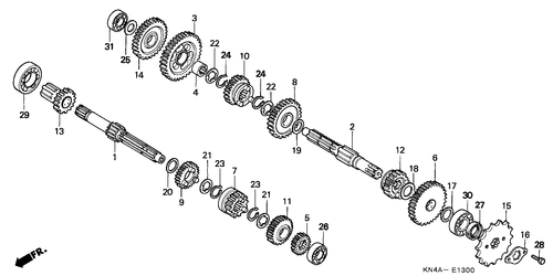  Getriebe (crf100f)