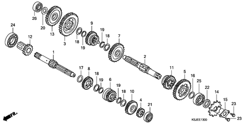  Getriebe (crf80f)