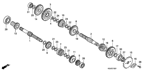  Getriebe (crf100f)