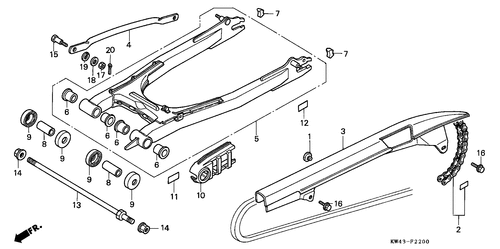  Gabel, Hinten