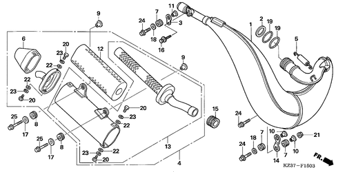  Expansionskammer (cr250r6,7)