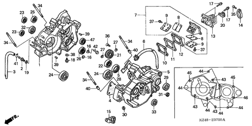  Crankcase (cr125r2)