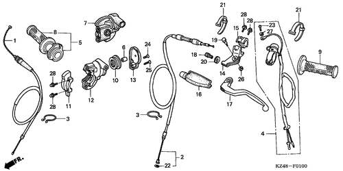  Hebelgriff/ Schalter/ Kabel (cr125r2,3)