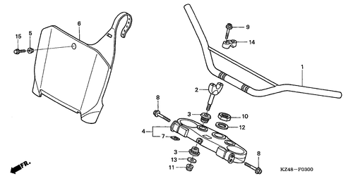  Handle Pipe/ Top Bridge (cr125r2,3)