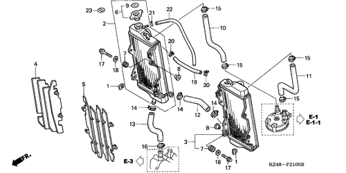  Kuehler (cr125r2-4)