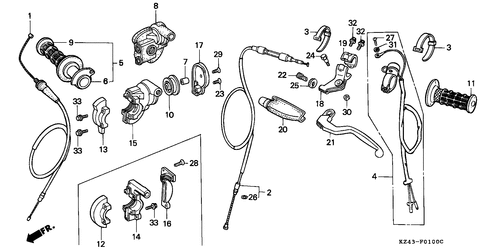  Levier De Guidon/ Commutateur/ Cable