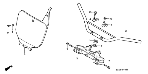  Handle Pipe/ Top Bridge (cr125rs/ Rt/ Rv)