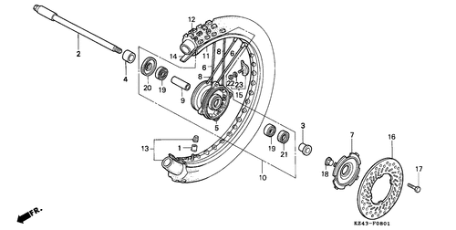  Front Wheel (cr125rn/ Rp/ Rr)