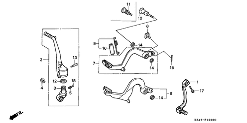  Pedal/ Kick Starter Arm