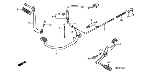  Pedal/ Kick Starter Arm