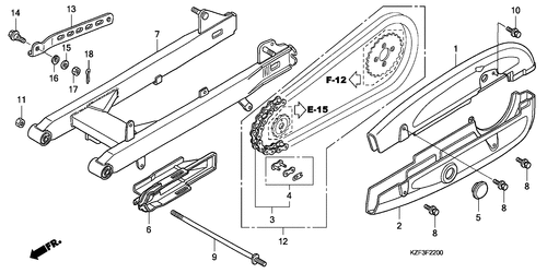  Swingarm/ Chain Case (e,ed,f)