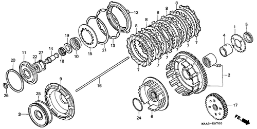  Kupplung (vt1100cs/ Ct)