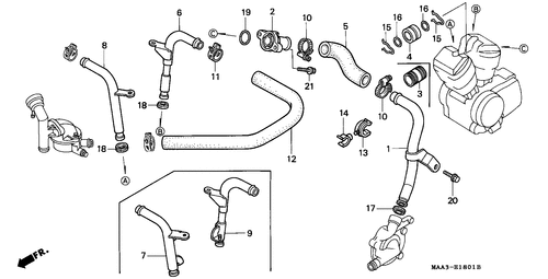  Tuberia De Agua (vt1100cv/ Cw/ C2)