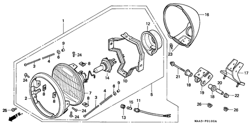  Scheinwerfer (vt1100cs/ Ct)