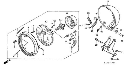  Headlight (vt1100cv/ Cw)