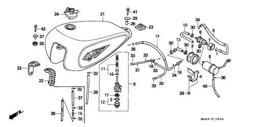  Kraftstofftank/ Kraftstoffpumpe (vt1100cs/ Ct)
