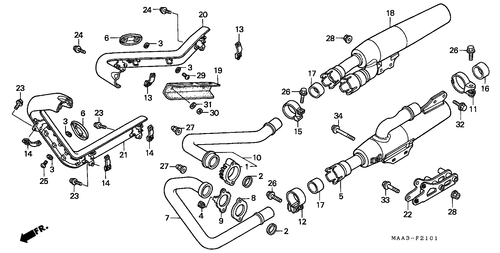  Exhaust Muffler (vt1100cv)