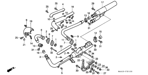  Abgas-schalldämpfer (vt1100c2)