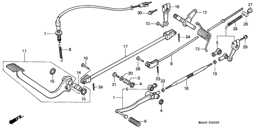  Pedale (vt1100cs/ Ct)