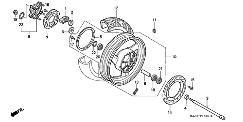  Rear Wheel (st1100a)