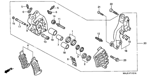  Bremssattel, Rechts Vorne (st1100a)