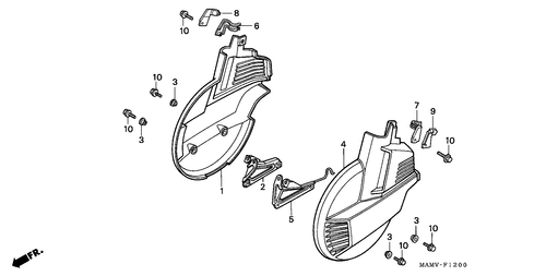  Front Wheel Cover (gl1500av/ Sev)