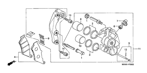  Front Brake Caliper