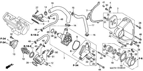  Water Pump (w/ X/ Y/ 1/ 2/ 3/ 4)