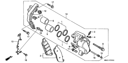  Front Brake Caliper