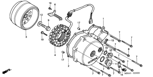  Panneau Carter-moteur G./  Generatrice