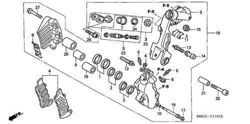  Bremssattel, Links Vorne