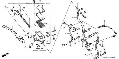  Frechts Brake Master Cylinder (nt650vw/ X/ Y/ 1)