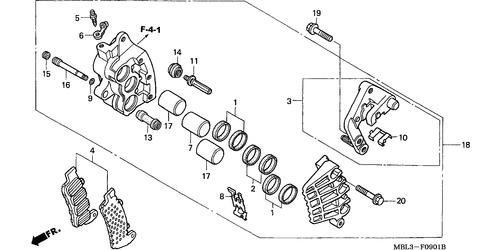  Bremssattel, Rechts Vorne (nt650v2/ 3/ 4/ 5)