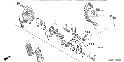  Bremssattel, Links Vorne (nt650v2/ 3/ 4/ 5)