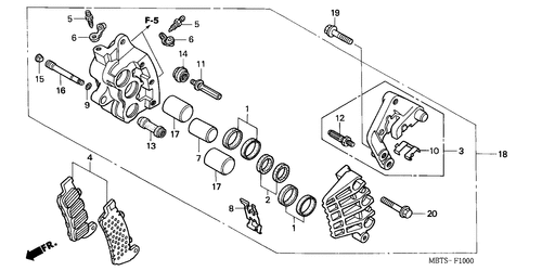  Front Brake Caliper (rechts) (xl1000v)