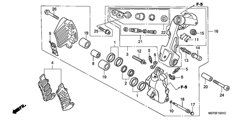  Calibre De Freno (izq.) (xl1000v)