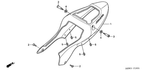  Riparo Posteriore (cbr600f42-3/ Fs/ Fr)