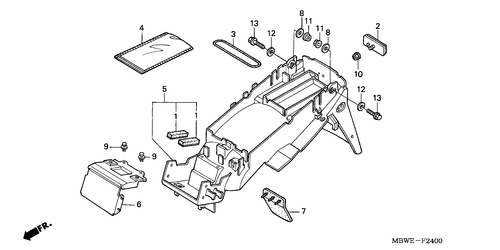  Guardabarros Trasero (cbr600f/ F44)
