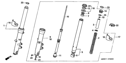  Gabel, Vorne