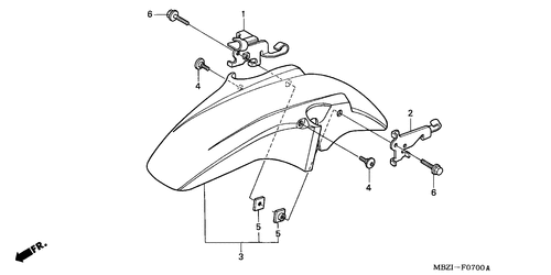  Guardabarros Delantero (cb600f2/ F22/ 3/ 4)