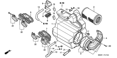  Air Cleaner (cb600f2/ F22)