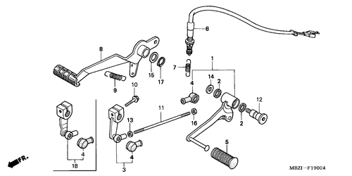  Bremspedal/ Schaltpedal
