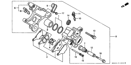 Hinterrad-bremssattel